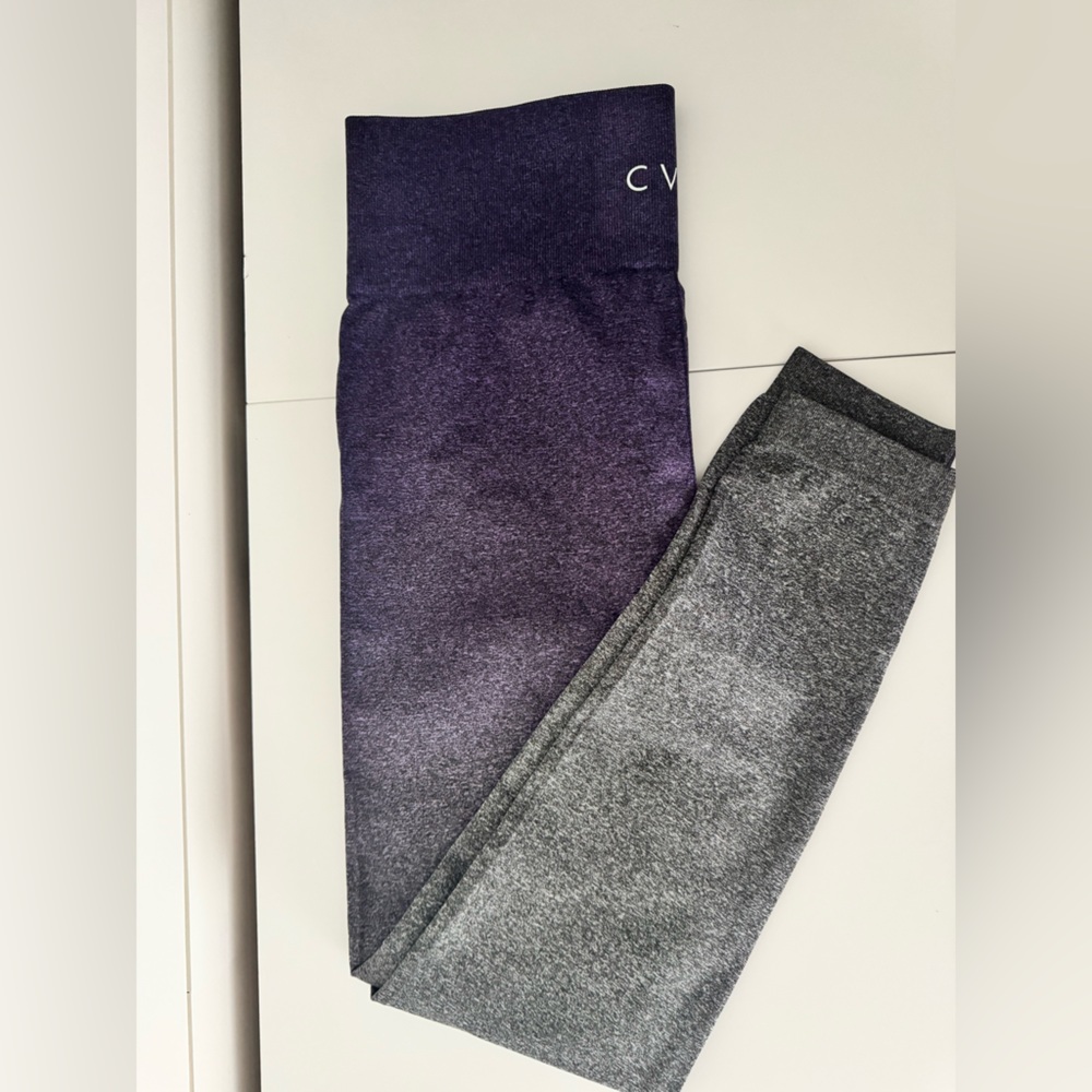 Constantly Varied Gear Purple-to-Gray Ombre High-Waist Leggings